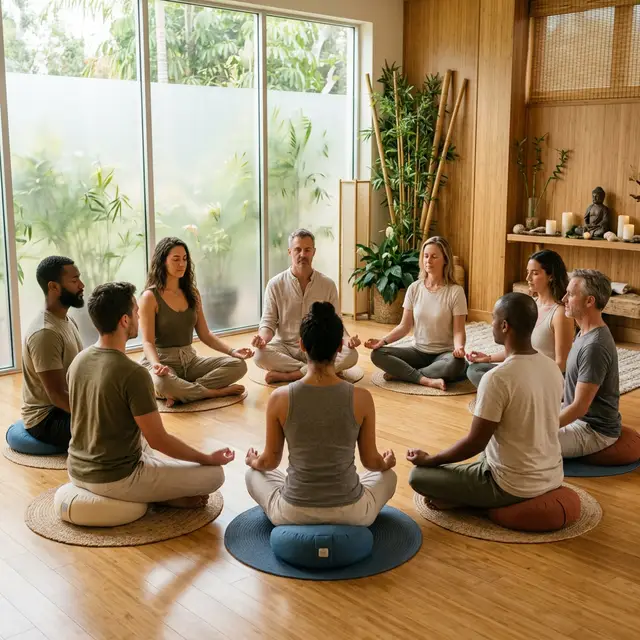 Séance de méditation et bien-être en groupe
